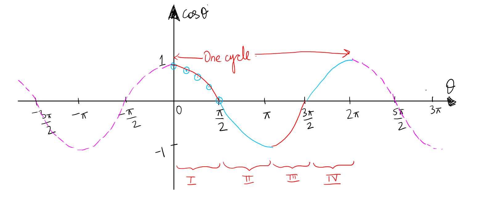 The complete graph of cosine